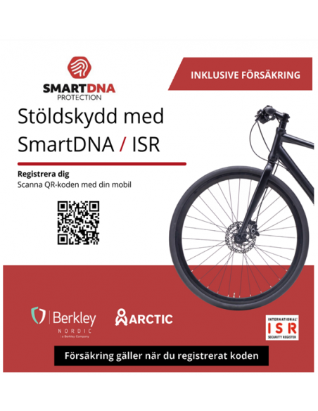 Smartsand SmartDNA/ISR-Stöldskyddsmärkning inkl. 1 år försäkring för cykel