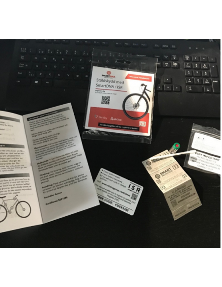Smartsand SmartDNA/ISR-Stöldskyddsmärkning inkl. 1 år försäkring för cykel